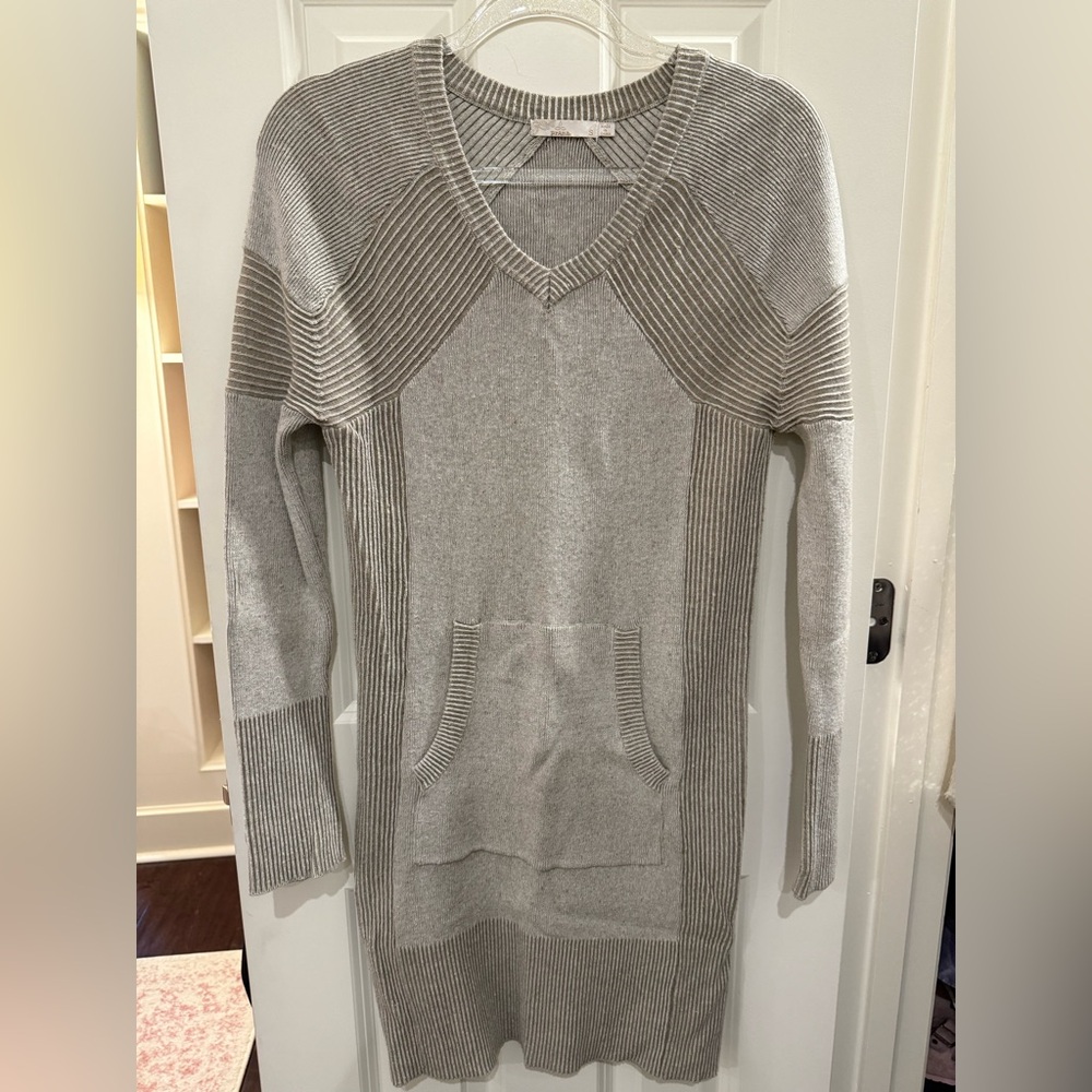 Prana Avalone Knit Dress Organic Cotton Stone size Small - Picture 2 of 10